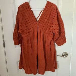 Rust Tunic Blouse